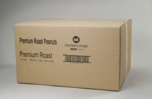 Nadruki kodów kreskowych i grafiki na kartonach drukarką Markem-Imaje 1