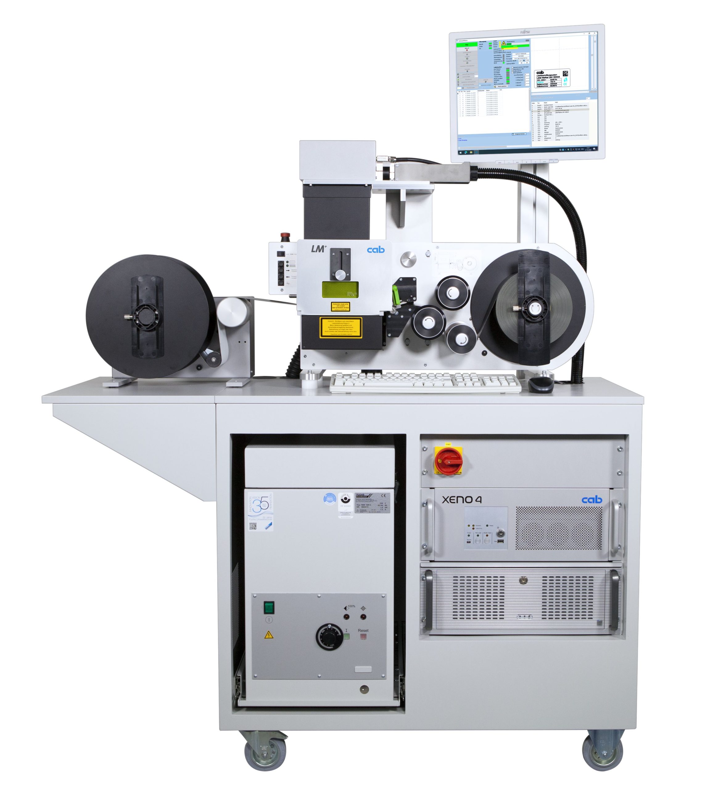 Laserowy znakownik CAB LM+ do druku na etykietach z tworzyw 3